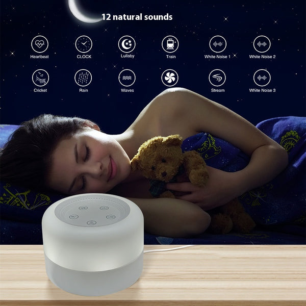 Soothing White Noise Sleeping Aid Instrument and Night Time Table Lamp