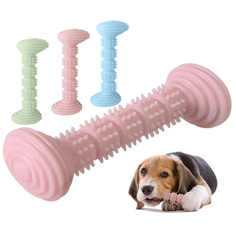 Barbell Shape Dog Chew Toy For Small Dogs Doggie Dental Care