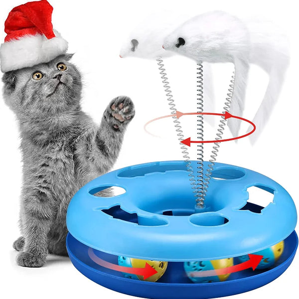 Cat Toy for Indoor Cats Interactive Toys Roller Tracks with Catnip