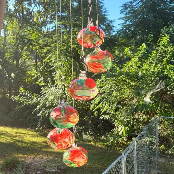 Charming Wind Chime Hummingbird Feeders Outdoor Garden Bird Feeder