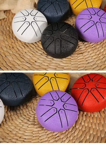 6 Notes Mini Rain Drum for Yoga Meditation Hand Drums Instrument