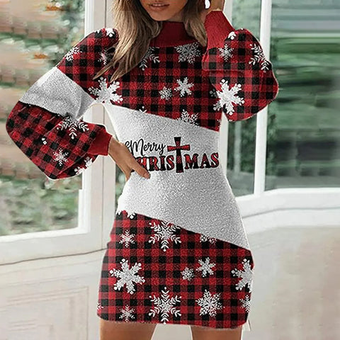 Christmas Dresses Fashionable Long Sleeve Slim Fit Party Dresses