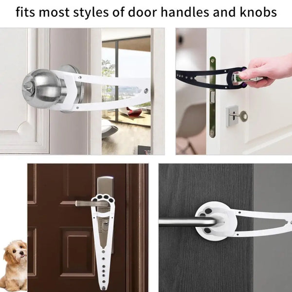 Adjustable Pet Door Holder Latch That Keeps Dogs or Cats Out