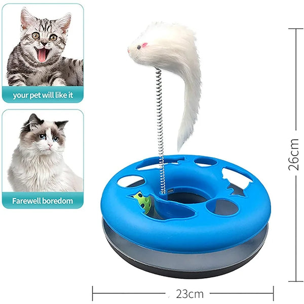 Cat Toy for Indoor Cats Interactive Toys Roller Tracks with Catnip