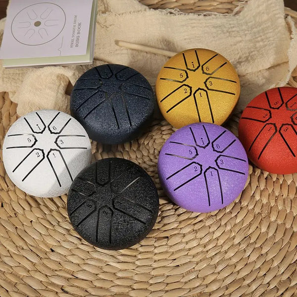 6 Notes Mini Rain Drum for Yoga Meditation Hand Drums Instrument