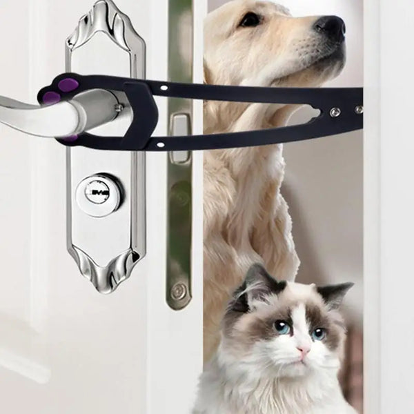 Adjustable Pet Door Holder Latch That Keeps Dogs or Cats Out