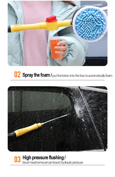 Automatic Foam Rotary Car Wash Cleaning Brush Long Handle Cleaning Tools and Accessories