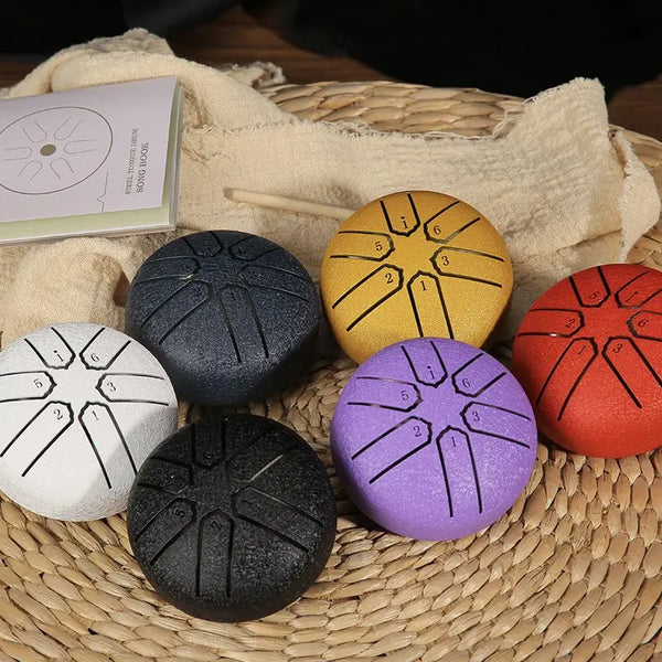 6 Notes Mini Rain Drum for Yoga Meditation Hand Drums Instrument