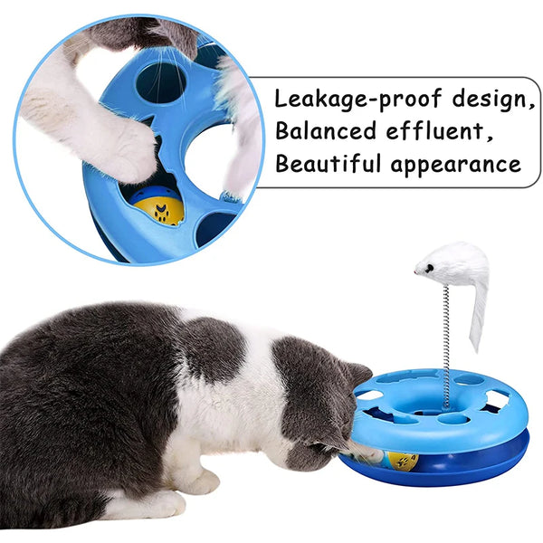 Cat Toy for Indoor Cats Interactive Toys Roller Tracks with Catnip