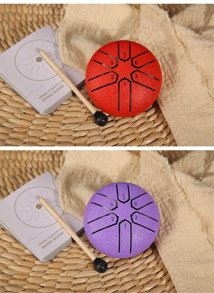 6 Notes Mini Rain Drum for Yoga Meditation Hand Drums Instrument