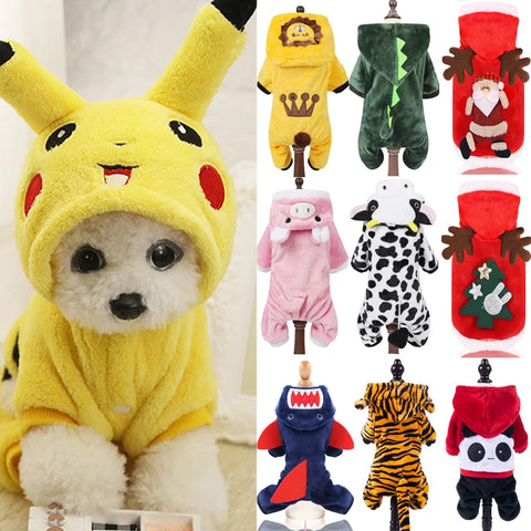 Pet Costume Clothes Soft Fleece Dog Hoodies