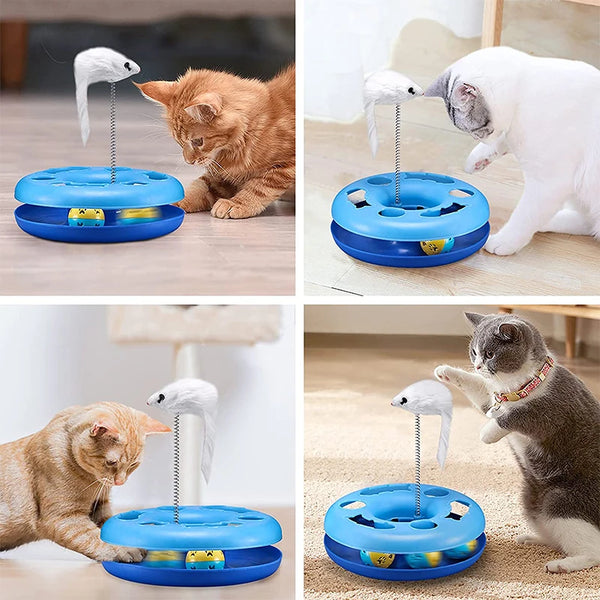 Cat Toy for Indoor Cats Interactive Toys Roller Tracks with Catnip