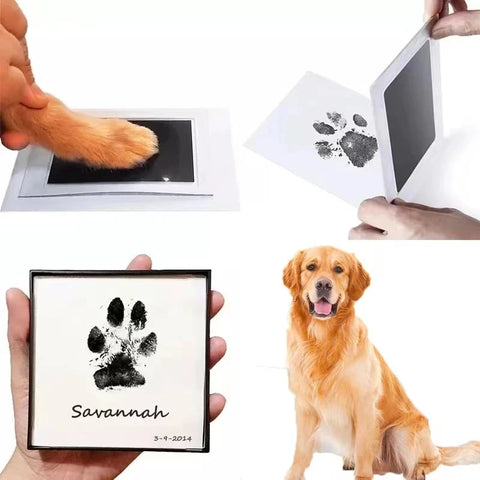 Dog & Cat Paw Print Ink Set Pad Baby Handprints Safe Non-toxic Easy To Clean Pet Souvenirs