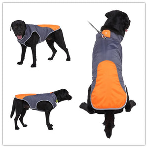 Reflective Large Dog Clothes Winter Puppy Jacket Warm fleece Pet Coat Waterproof Dog Clothing Vest For Small Medium big Dogs