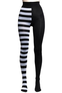 Striped Yoga Legging Women Print Goth Style Long Tights Casual Punk Ladies Sport High Waist Workout Elastic Leggings