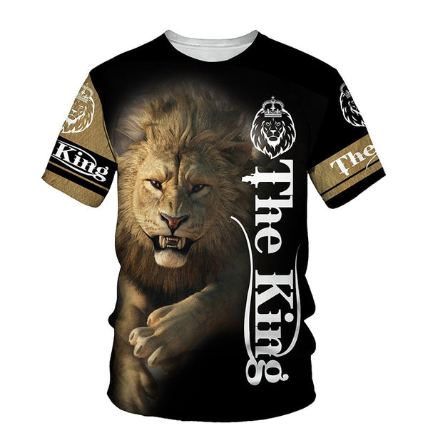 The Lion King 3D Print Men's T-shirts O Neck Short Sleeve Tops