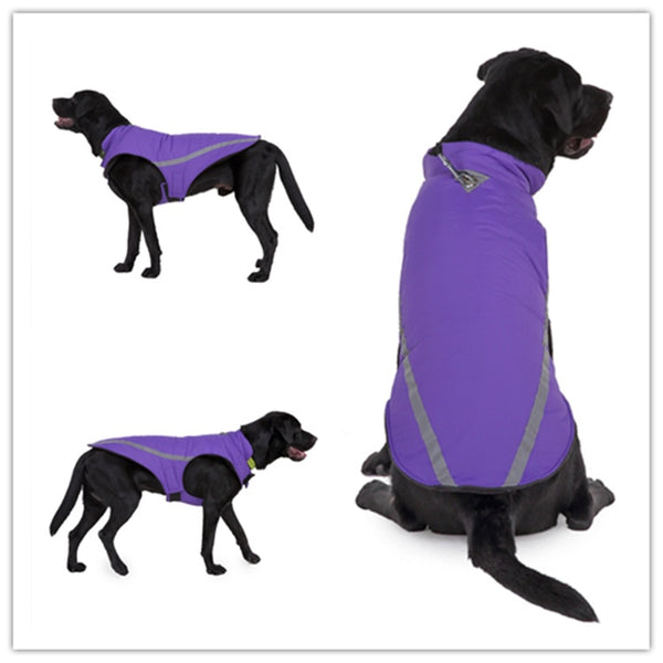 Reflective Large Dog Clothes Winter Puppy Jacket Warm fleece Pet Coat Waterproof Dog Clothing Vest For Small Medium big Dogs