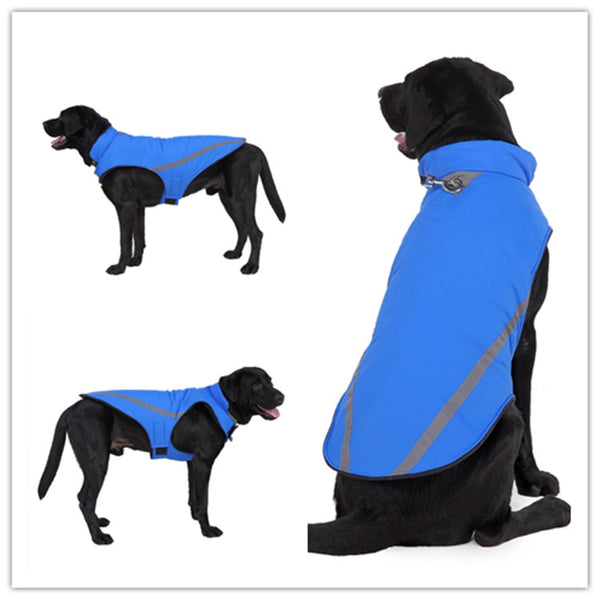 Reflective Large Dog Clothes Winter Puppy Jacket Warm fleece Pet Coat Waterproof Dog Clothing Vest For Small Medium big Dogs