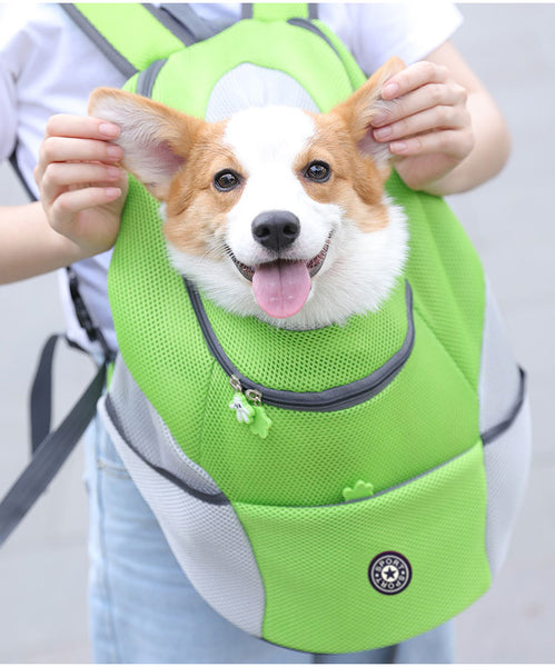 Dog Carrier Bag Outdoor Pet Carrier for dogs Nylon Double Shoulder Portable Travel Backpack Mesh Backpack Head Cat Carrier Bag