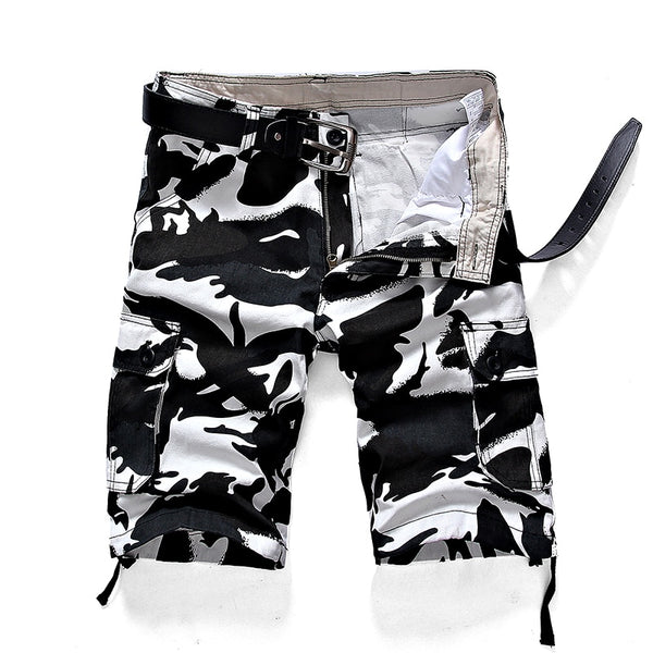 Camouflage Camo Cargo Shorts for Men Casual Cotton Multi-Pocket Loose Shorts Army Military Tactical Shorts