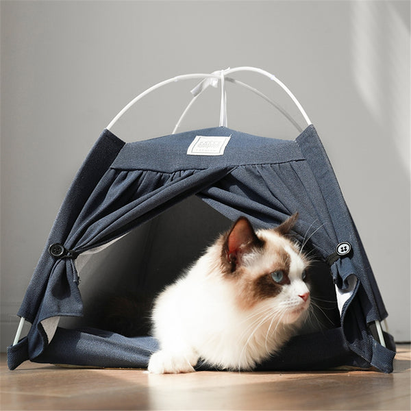 Portable Folding Pet Tent For Cats And Small Dogs Indoor Or Outdoor Cozy Cave