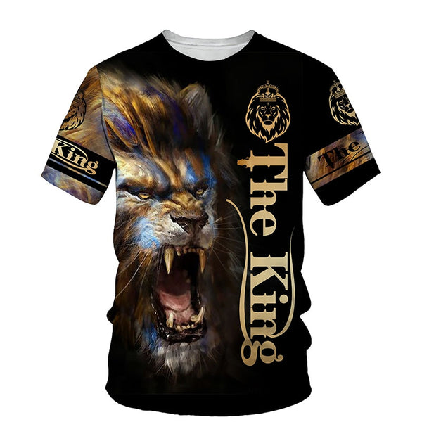 The Lion King 3D Print Men's T-shirts O Neck Short Sleeve Tops