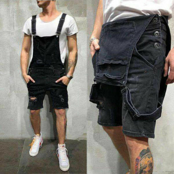 Men's Casual Denim Jeans Overalls Jumpsuit Dungarees Cargo Playsuit