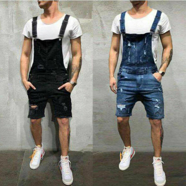 Men's Casual Denim Jeans Overalls Jumpsuit Dungarees Cargo Playsuit