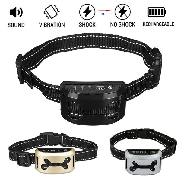 Pet Dog Anti Bark Guard Waterproof Auto Anti Humane Bark Collar Stop Dog Barking Rechargeable Shock Safe USB Electric Ultrasonic