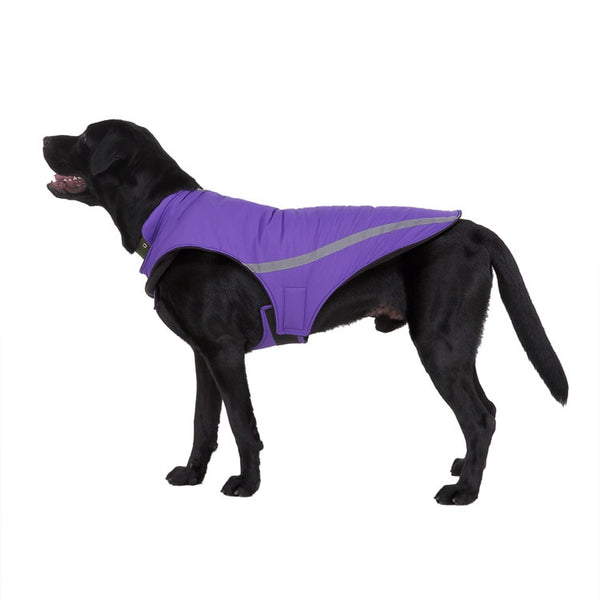 Reflective Large Dog Clothes Winter Puppy Jacket Warm fleece Pet Coat Waterproof Dog Clothing Vest For Small Medium big Dogs