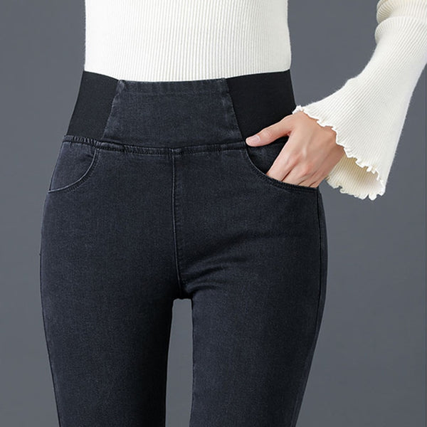 Elastic High Waist Skinny Jeans For Women Stretch Denim Pants