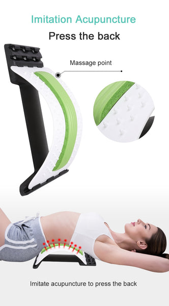 Back Massager Lumbar Support Stretcher Spinal Board Back Stretcher Lower and Upper Muscle Pain Relief for Herniated Disc