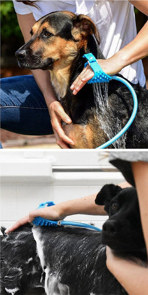 Universal Pet Massager Bath Brush for Dogs Silicone Shower Head