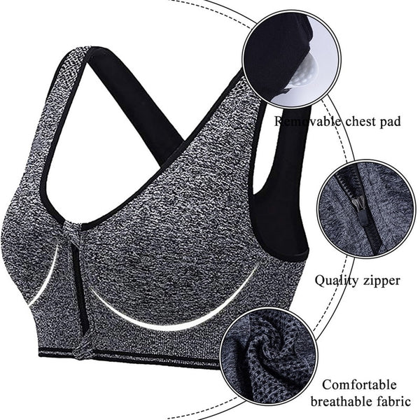 Breathable Yoga Tank Top Wire free Fitness Sports Bra