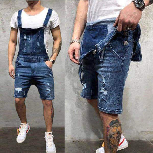 Men's Casual Denim Jeans Overalls Jumpsuit Dungarees Cargo Playsuit