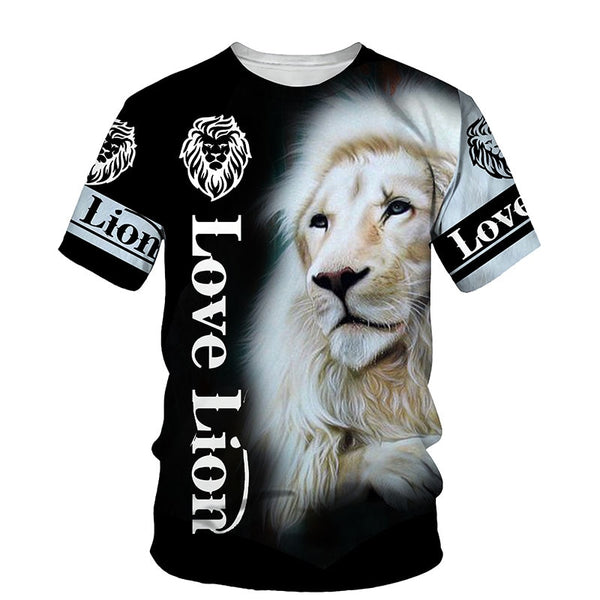 The Lion King 3D Print Men's T-shirts O Neck Short Sleeve Tops