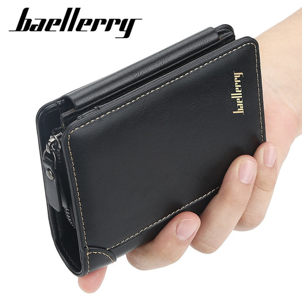 Leather Men's Wallet High Quality Short Card Holder