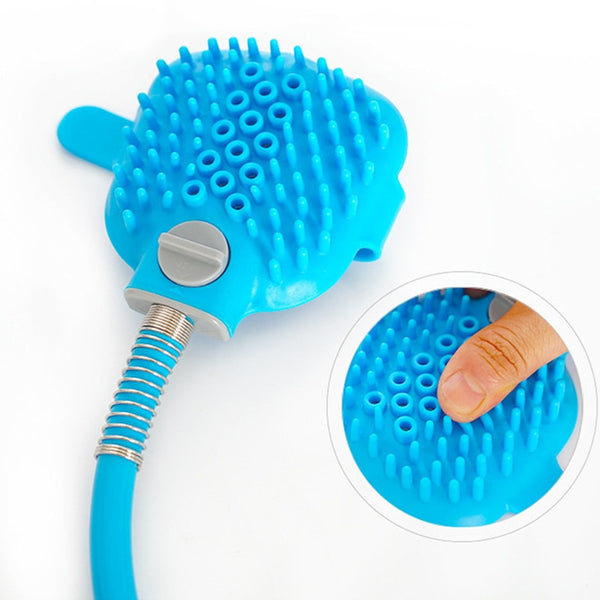 Universal Pet Massager Bath Brush for Dogs Silicone Shower Head