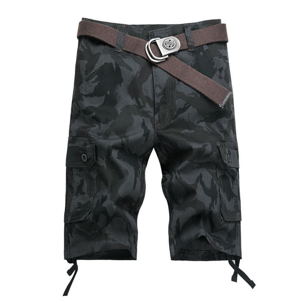 Camouflage Camo Cargo Shorts for Men Casual Cotton Multi-Pocket Loose Shorts Army Military Tactical Shorts