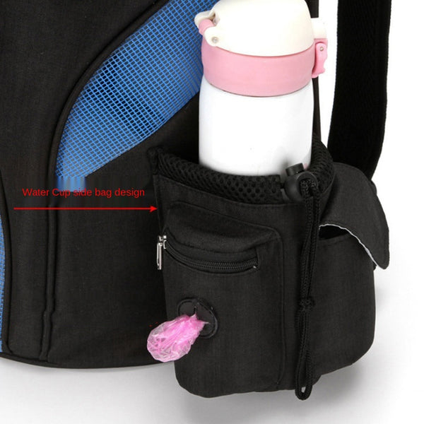 Portable Breathable Mesh Dog Or Cat Backpack Foldable Large Capacity Travel Pet Carrier