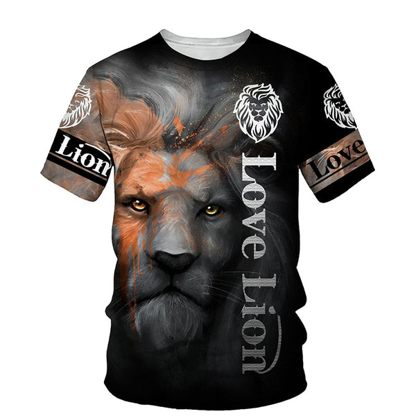 The Lion King 3D Print Men's T-shirts O Neck Short Sleeve Tops