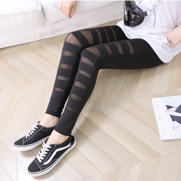 Ladies Sexy Hallow Out Leggings Stretchy Gym Clothes For Women