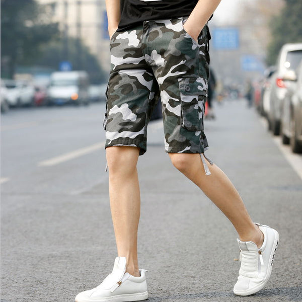 Camouflage Camo Cargo Shorts for Men Casual Cotton Multi-Pocket Loose Shorts Army Military Tactical Shorts