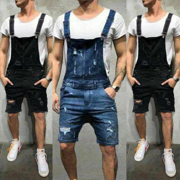 Men's Casual Denim Jeans Overalls Jumpsuit Dungarees Cargo Playsuit