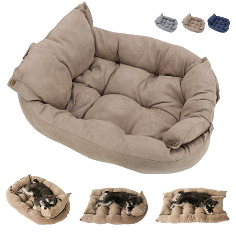 Multifunctional Dog Bed 3 IN 1 Sleeping Sofa Warm Soft Pet Cushion For Dogs