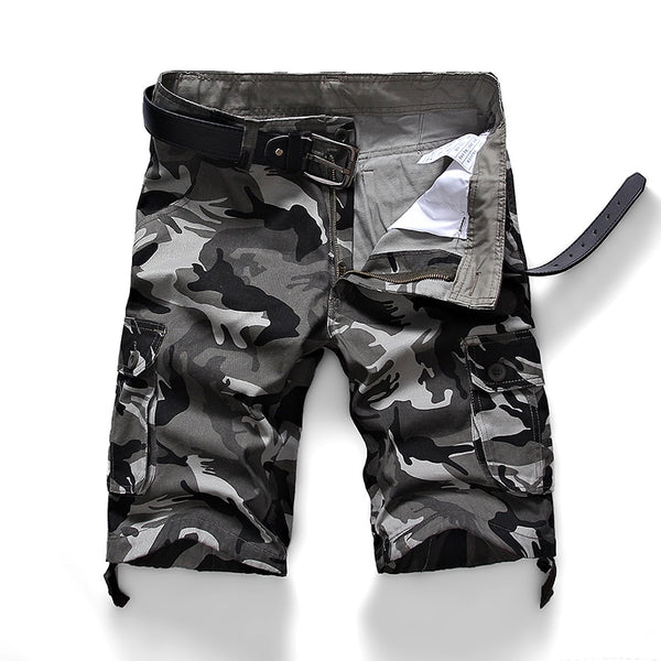 Camouflage Camo Cargo Shorts for Men Casual Cotton Multi-Pocket Loose Shorts Army Military Tactical Shorts