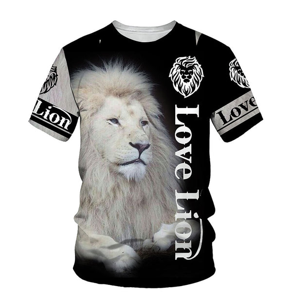 The Lion King 3D Print Men's T-shirts O Neck Short Sleeve Tops