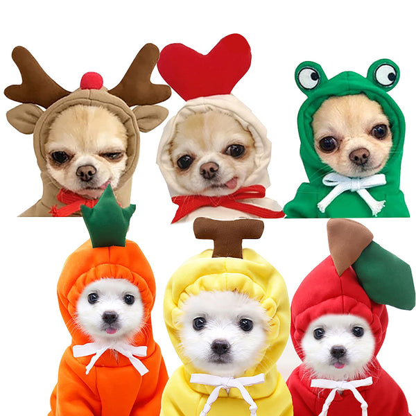 Warm Cat Clothes,Cute Fruit Cat Coat Hoodies Fleece Dog Cat Costume Jacket for Small Medium or Large Cat