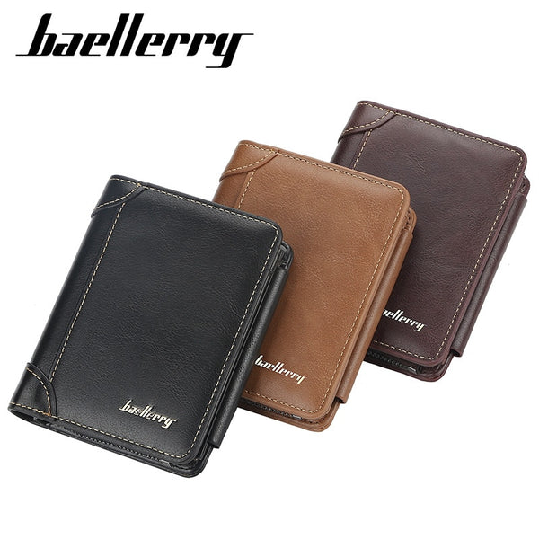 Leather Men's Wallet High Quality Short Card Holder