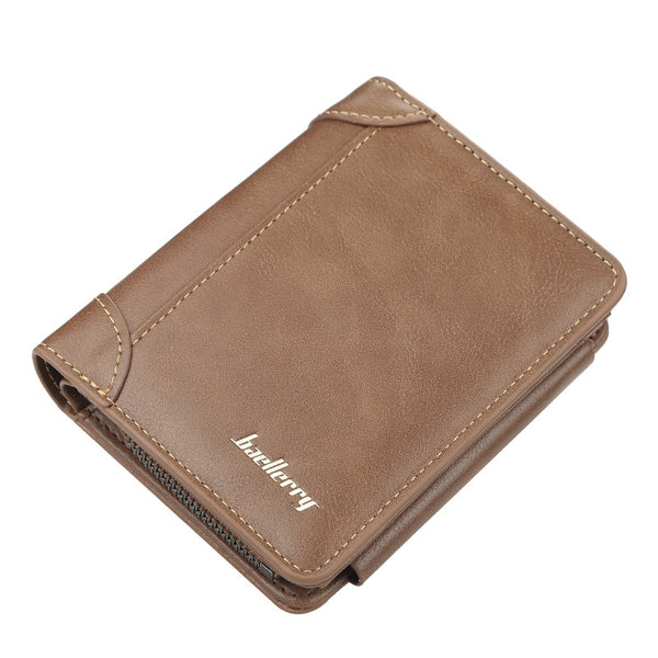 Leather Men's Wallet High Quality Short Card Holder